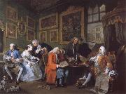 William Hogarth Marriage a la Mode i The Marriage Settlement oil painting reproduction